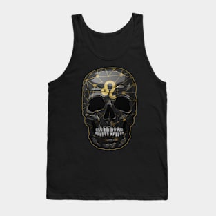 skull, zodiac signs, Leo Tank Top